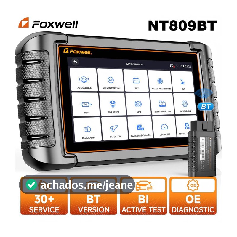 2026 FOXWELL NT809BT Scanner Automotivo OBD2 Ferramenta De Verificação De Diagnóstico