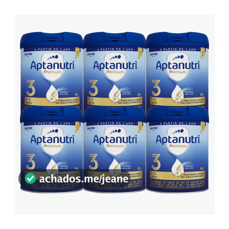 Kit com 6 Fórmula Infantil Aptanutri Premium 3 - 800g