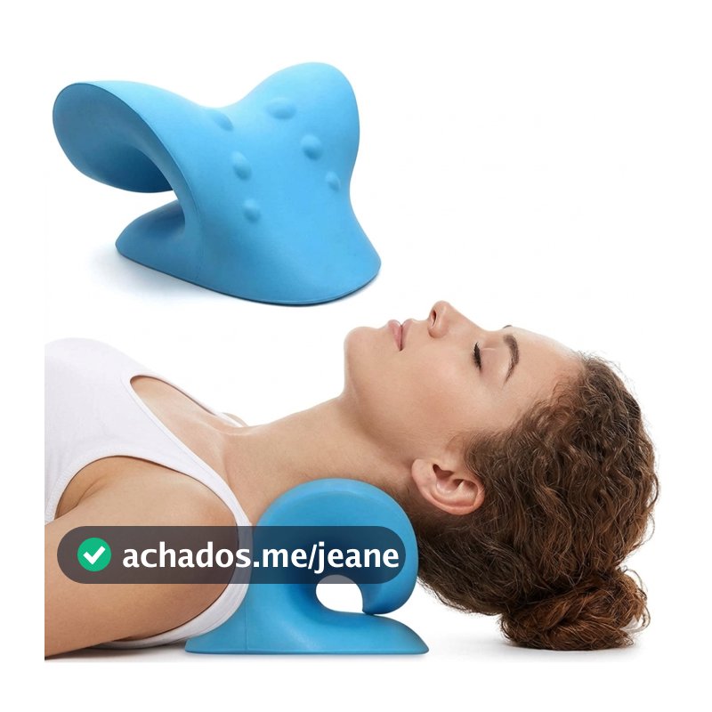 Almofada Alongador Cervical Corretor Postura Pescoço Alívio De Dores E Tensão