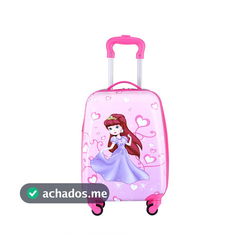 Mala Escolar e de Bordo Infantil 47x29x20cm - Em ABS, Leve e com Rodas 360°