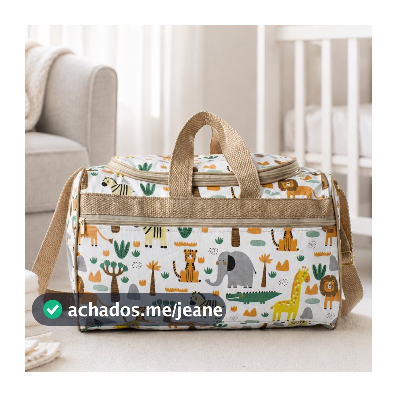 Bolsa Maternidade Bebê Grande Luxo e Organizada Estampada
