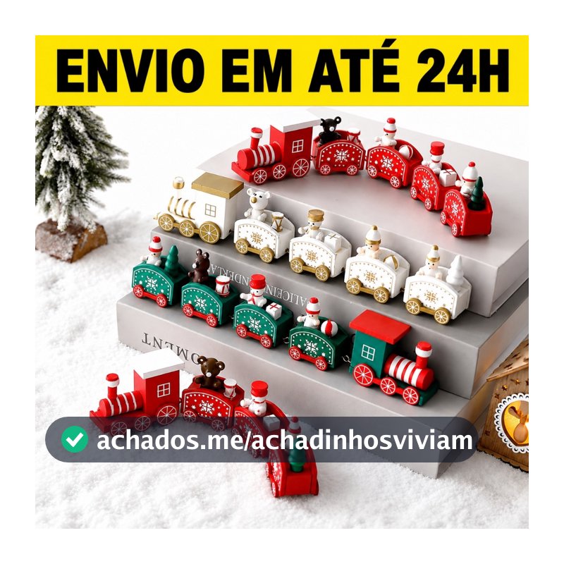 Trem De Brinquedo Decoração Natalina Trem De Natal Enfeite