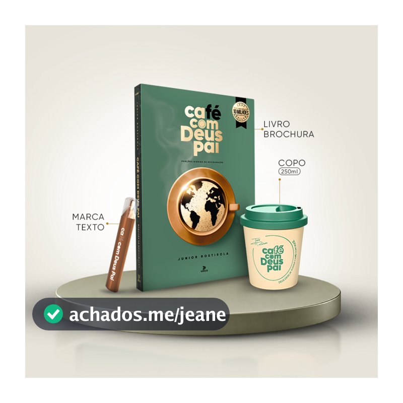 Café com Deus Pai Vol. 7 (Brochura) + Marca-texto + Copo 250 ml