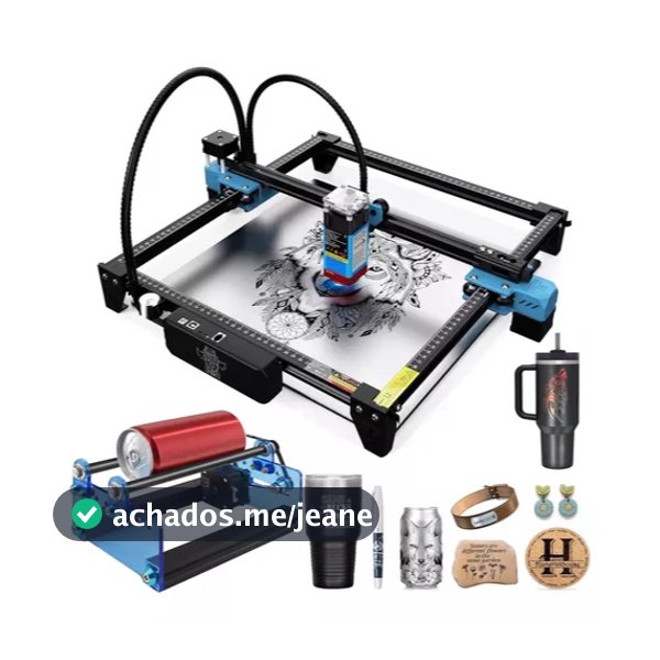 Máquina de Gravação a Laser TwoTrees TTS-55 Pro Original WiFi App Gravadora Corte MDF Madeira Acrílico Couro