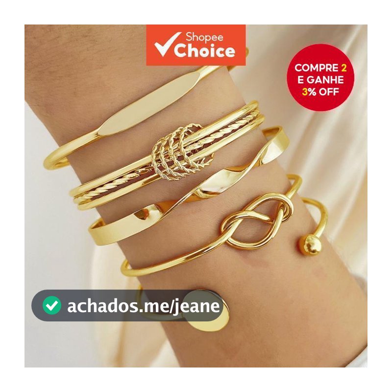 Conjunto De Pulseira De Torção Geométrica 5 Peças Para Mulheres Minimalista Empilhável Presente De Joias Da Sorte
