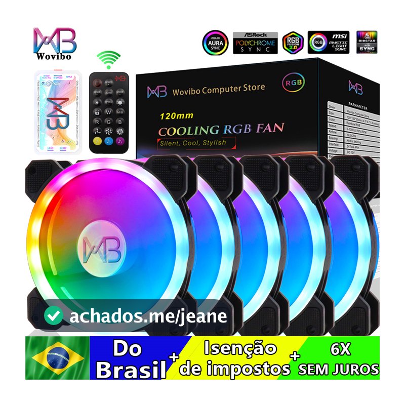 120mm PC Computer Case Fan Cooling Cooler 6PIN RGB Led 12cm PWM Ventilador 5V ARGB Fans Aura