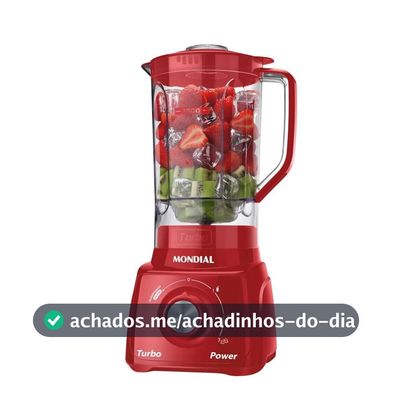 Liquidificador L99-FR Turbo Power 500W com 3 Velocidades Mondial