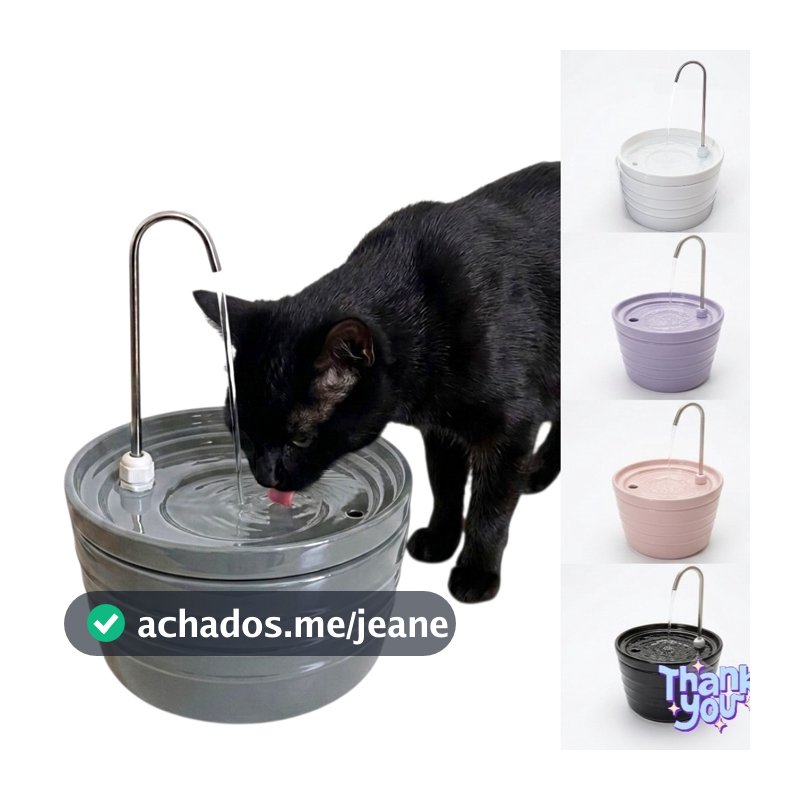 Bebedouro de Cerâmica agua fresca para Gatos 2 Litros