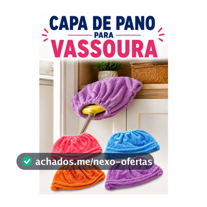 1, 2 ou 4 Capa De Pano Para Vassoura E Rodo Reutilizável De Microfibra Original Limpeza