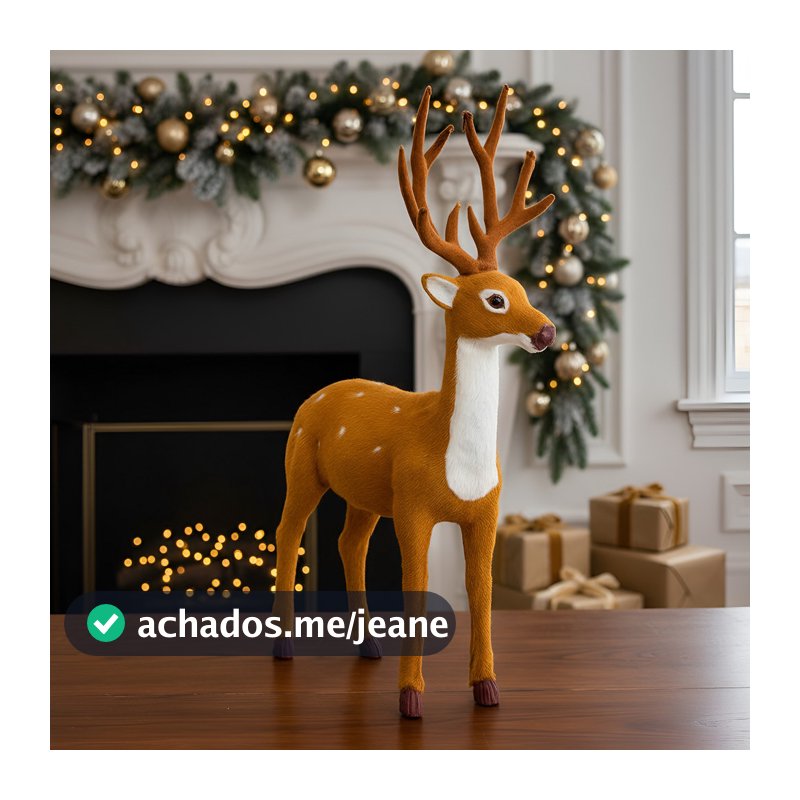 Boneco Rena De Natal Papai Noel Enfeite Decoração Natalina Veado Renas do Papai Noel
