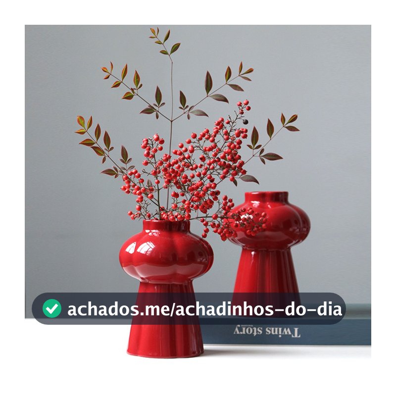 Vaso De Cerâmica Vermelho Festivo Para Flores Secas , Decoração Ano Novo , Casamento E Inauguração De Casa
