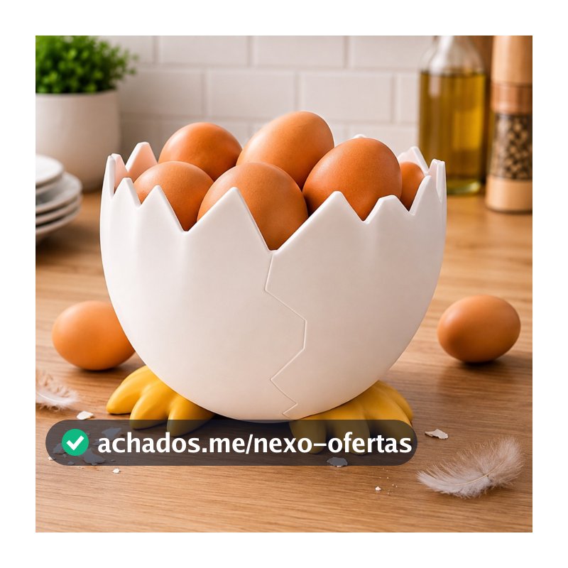 Porta Ovos Ovo Decorativo Galinha | Organizador Criativo para Cozinha e Bancada