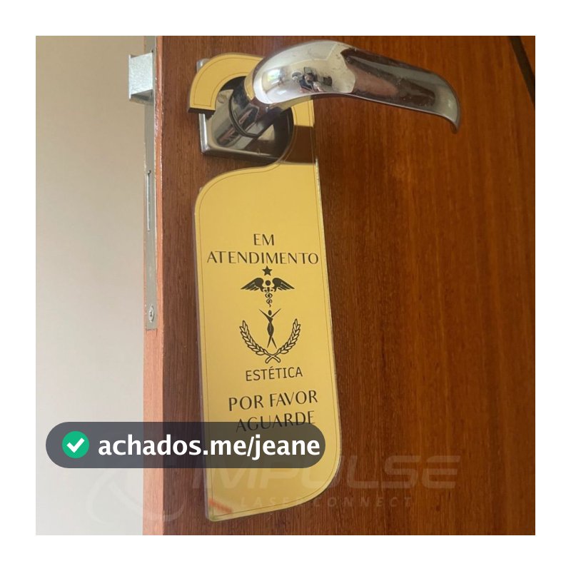 Placa para Maçaneta de Porta Em Atendimento Profissão Consultório em Acrílico