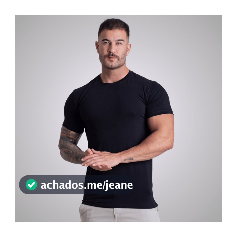Camiseta Algodão Fio Egipcio Original Com Elastano Slim Fit Direto da Fabrica