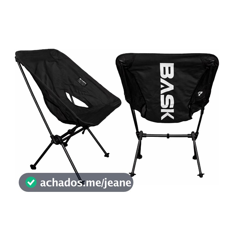 Cadeira Camping Bask Alumínio Dobrável Ultraleve Oxford 600D Bolsa Transporte Praia Pesca Acampamento