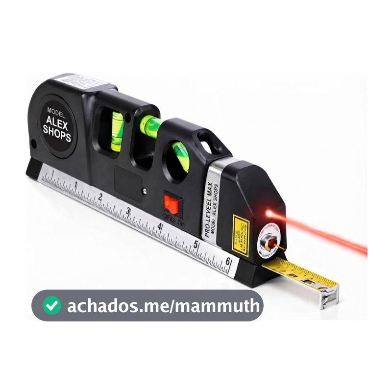 Trena Nível Laser Profissional 2,5m 3 Pontos Linhas Horizontal Vertical Cruzado Nível De Bolha Prático E Preciso Prumo