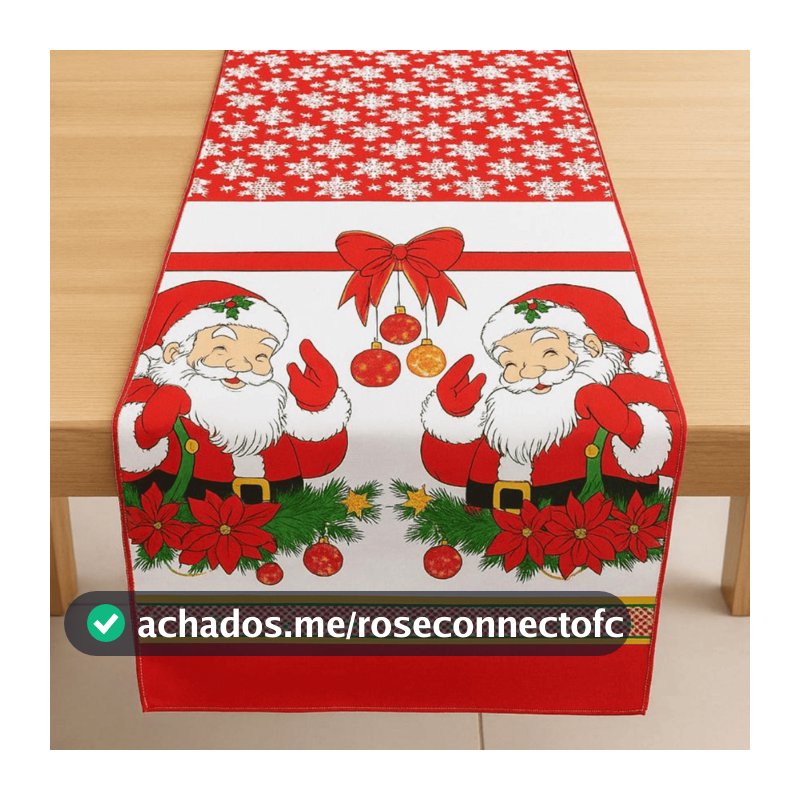 Caminho de Mesa de Natal Estampado – Decorativo e Charmoso