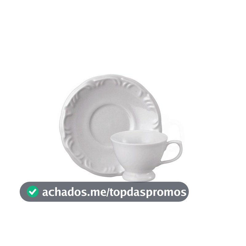 Xícara de Café com Pires 70ml da Porcelana Schmidt – Modelo Pomerode