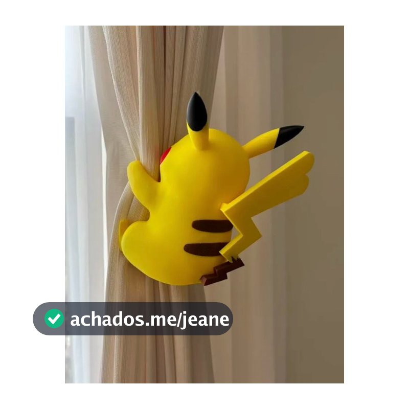 Prendedor DE Cortinas Pikachu Fofo Moda