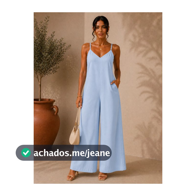 Macacão Pantalona Feminino Confortavél Tecido Premium Alça Envio em 24 horas Promoção Plus Verão