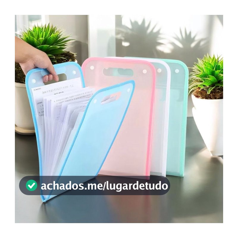 Pasta Sanfonada Para Documento Com 12 Divisórias E Pasta Prancheta Tamanho A4 Escritório Escolar