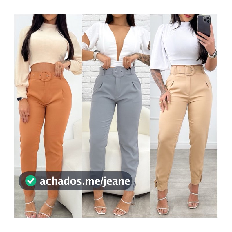 Calça Alfaiataria Com Cinto Calça Jogger