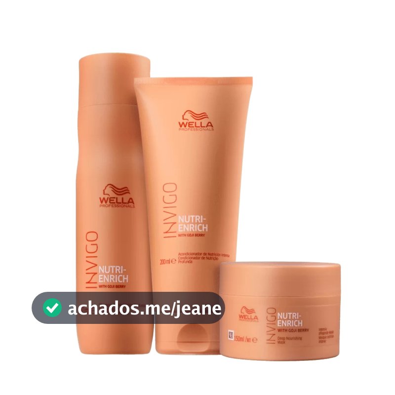 Kit Wella Nutri Enrich Shampoo Condicionador E Máscara