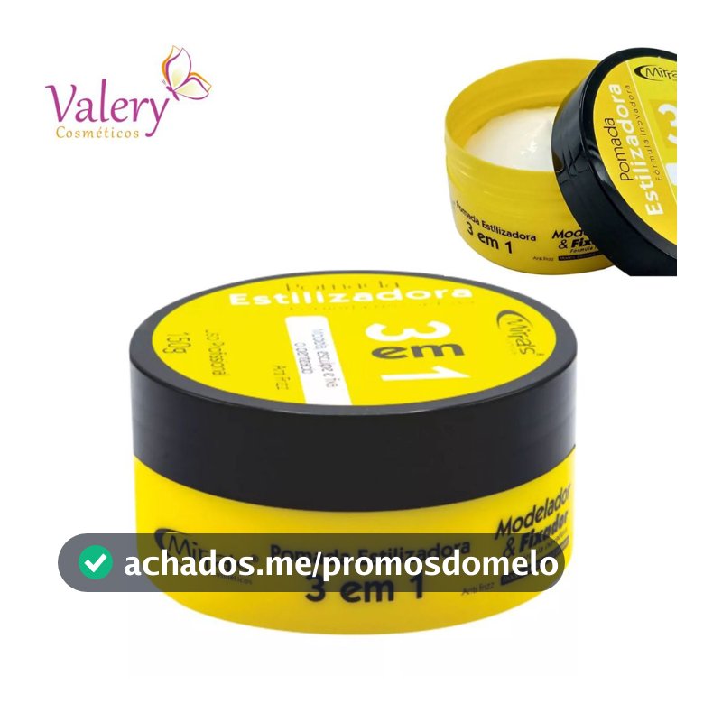 Pomada Cabelos Estilizadora 3 em 1 Anti-Frizz 150g - Mirra´s