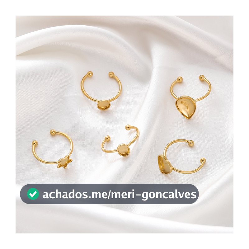 St. kunkka 5Pcs Porta-anel inferior de aço inoxidável Porta-anel inferior sem desbotamento feito para anéis de jóias de bricolage