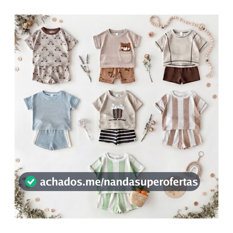 Conjuntos De Roupas De Verão Para Bebês De 0 A 3 Anos , Camiseta De Manga Curta + Shorts Casuais Meninos E Meninas