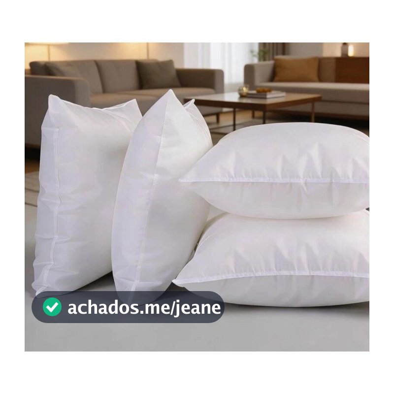 Kit 4 Almofadas Sofá Enchimento de Espuma Refil Almofada Espuma 45x45cm