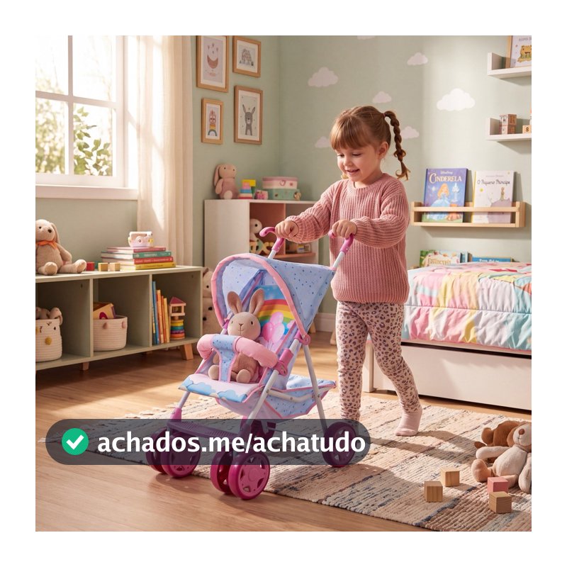 Carrinho de boneca luxo Nuvem de Sonhos - Baby Hercules