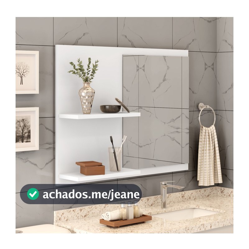 Espelheira Ajax Compacta – Ideal para Organização no Banheiro
