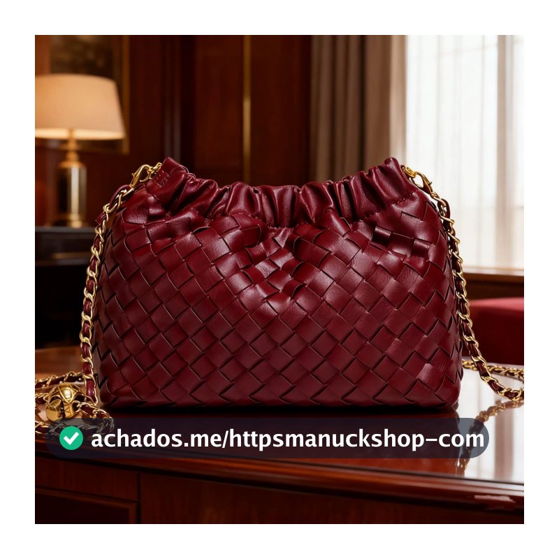 Bolsa feminino  de Corrente de Metal, Bolsa de ombro Feita à Mão, bolsa transversal feminino