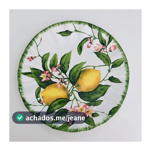 Conjunto 2 Pratos Sobremesa Positano Scalla 20cm - 1ª Linha