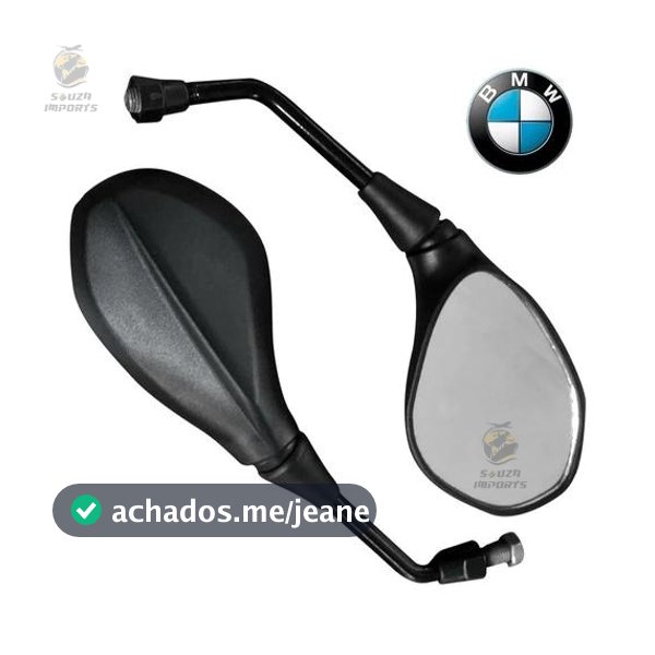 Par Retrovisor BMW F800 GS 650 Fixo Lente Convexa Mini Rosca Honda Titan Fan Start Cargo 160 150