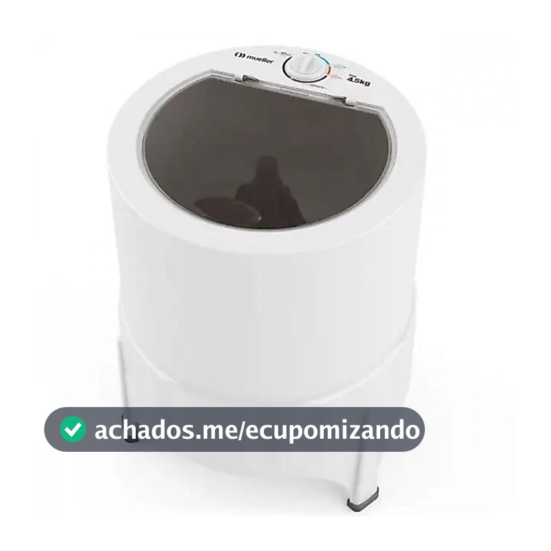 Lavadora Semiautomática Mueller Plus 4.5 KG Timer Superior 3 Programas Agitador Eficiente