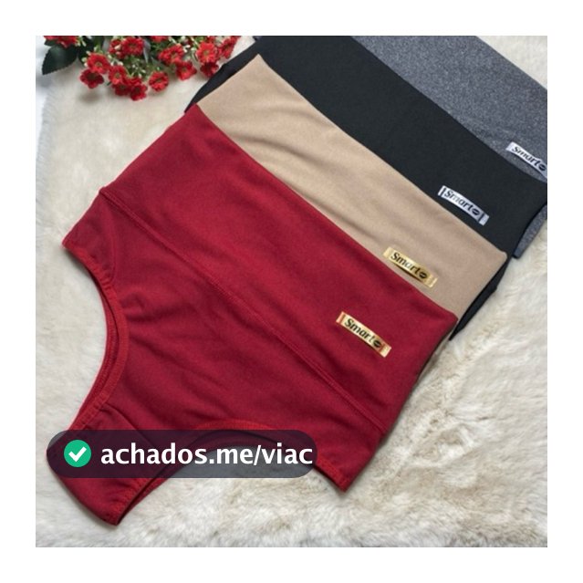 Kit 5 Calcinha Cinta Modeladora Compressão Cós Alto Tecido Duplo Suplex Pós Operatório