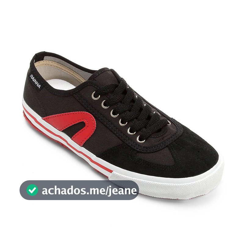 Tênis Rainha VL-2500 Masculino - Preto e Vermelho