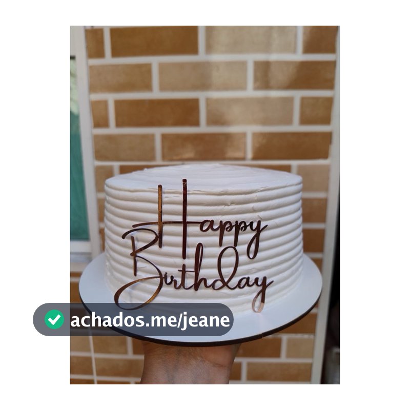 Kit Topo Happy Birthday 10cm em Papel Lamicote para Bolo. kit topper para bolo, topo de bolo aniversário atacado.