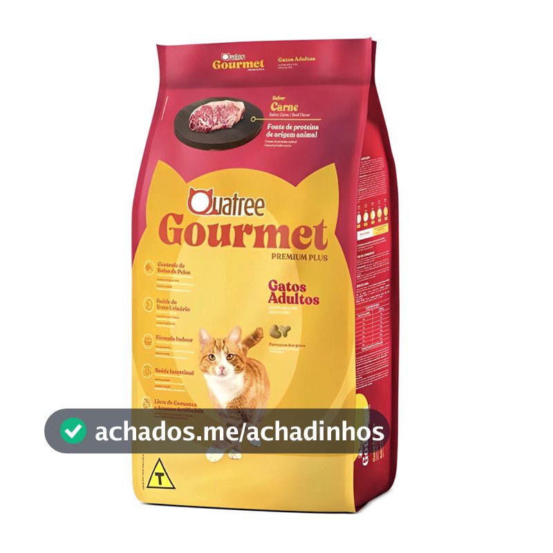 Ração Quatree 10kg Para Gatos Adultos Sabor Carne