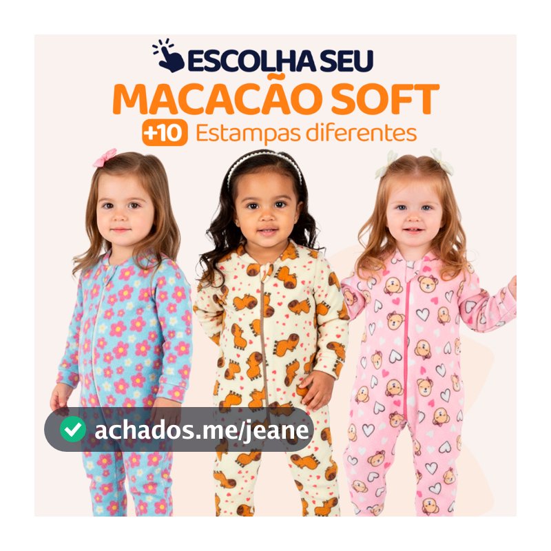 Escolha Seu Macacão Bebe Menina Roupa Inverno Soft Peluciado Com Zíper Quentinho Confortável Capivara, Urso, Flores L09