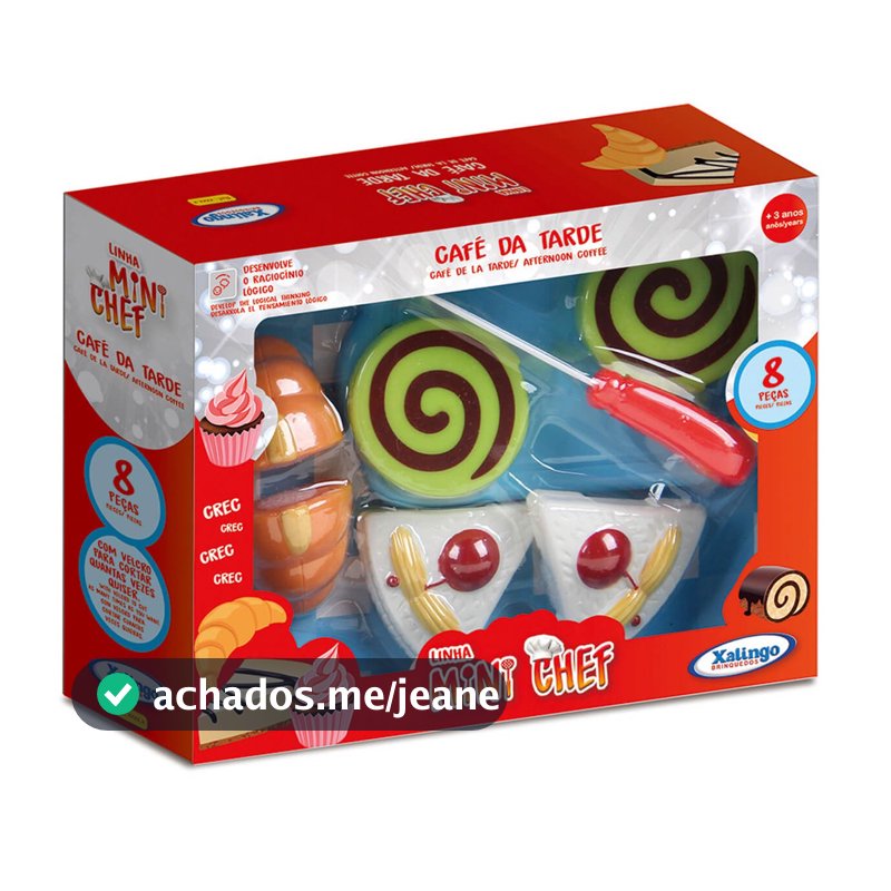 Brinquedo Mini Chef 8 Peças Café da Tarde Xalingo - 2783.2