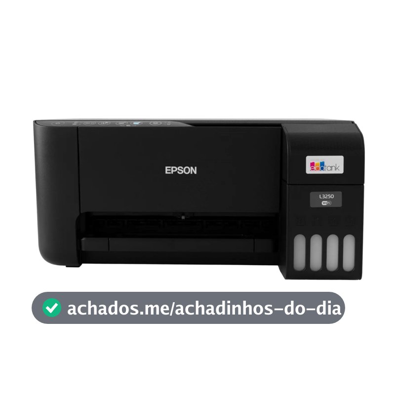 Impressora Multifuncional Epson EcoTank L3250 Tanque de Tinta Colorida Wi-Fi Bivolt Preta