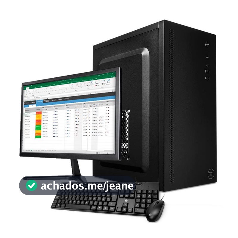 PC CPU Completo Mancer, Intel Core I5, 8GB De Memória Ram, SSD 240GB, Monitor + Teclado e mouse
