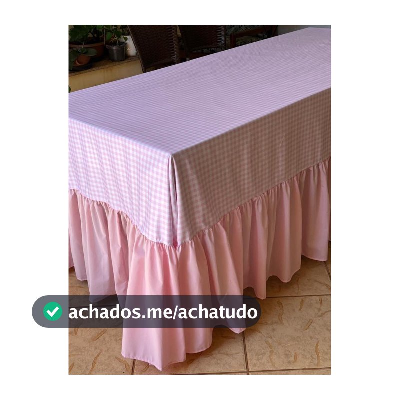 Toalha de Mesa Xadrez com Babado Sublimada para Festa 4 Tamanhos Tecido Premium Luxo Decoração Mesa.