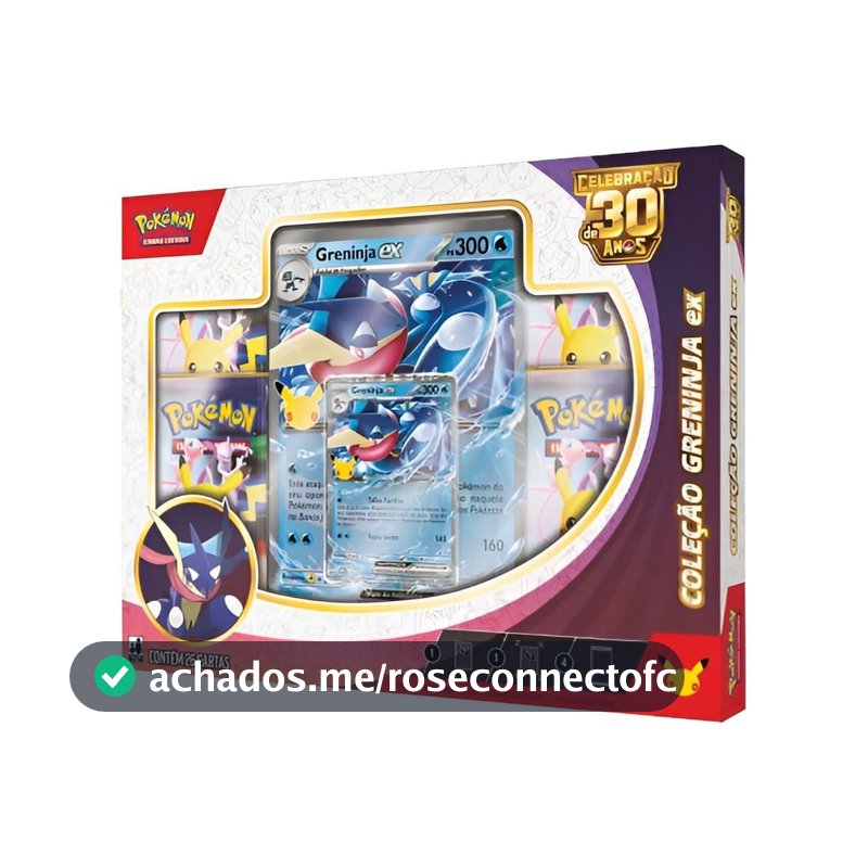 Box de Cartas Pokémon - Celebração de 30 Anos - Greninja ex - Copag