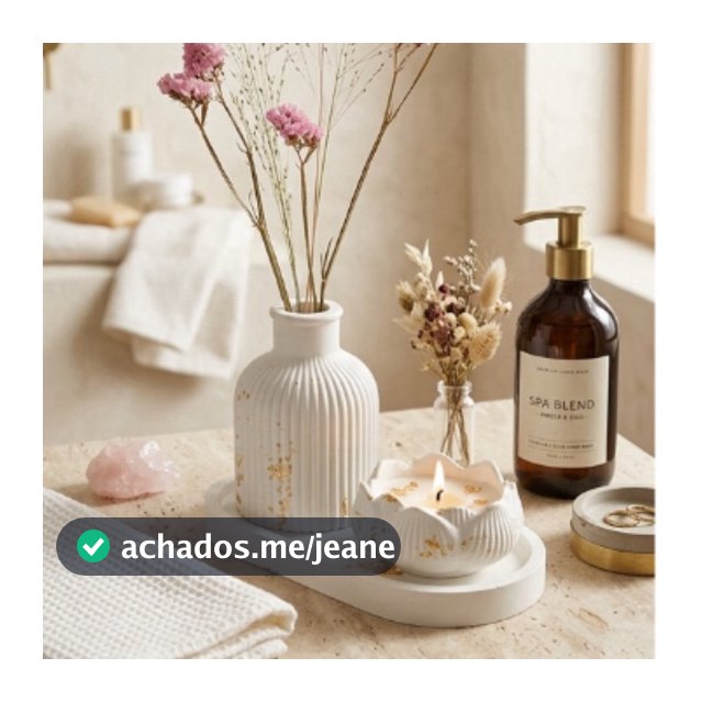 Kit Decorativo Minimalista Vela Aromática FLOWER LÓTUS -Para Sala ,Quarto ,Banheiro uso em Geral