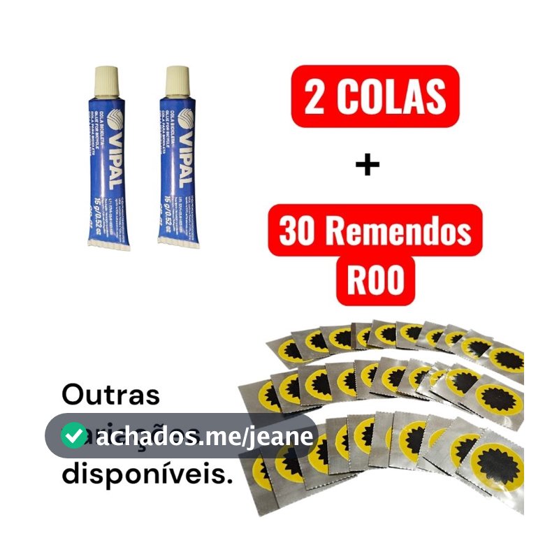 Remendos R-00 +  Colas Vipal CB-01 | Reparo de Pneu Bicicleta e Moto ️