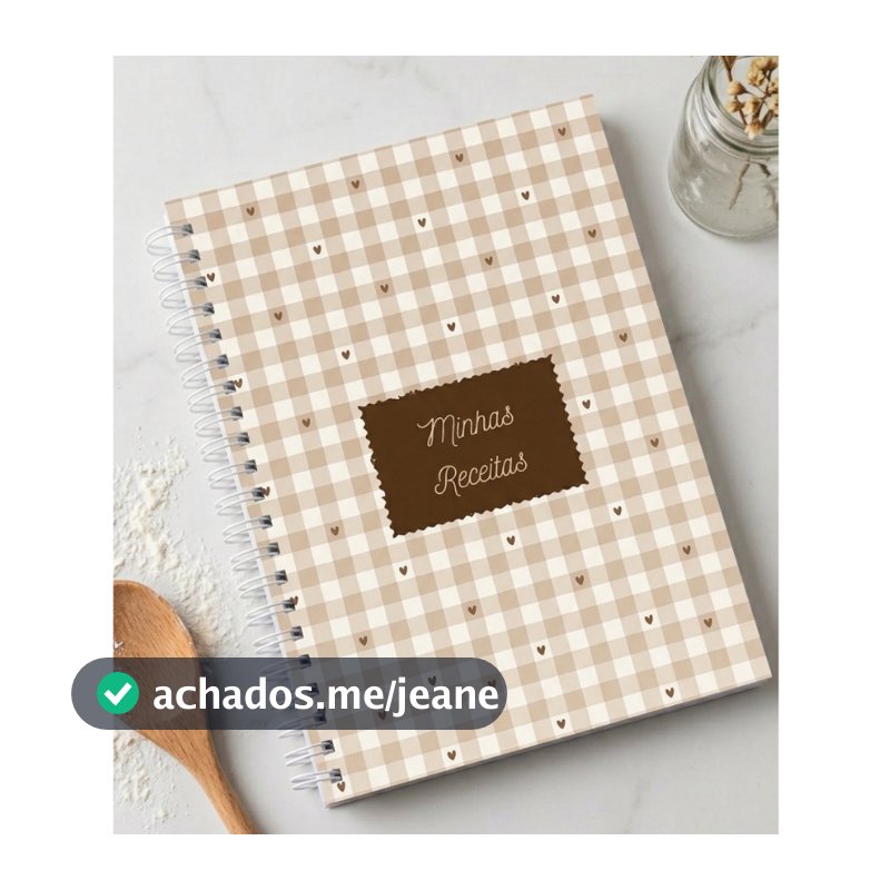 Caderno de Receitas Farmhouse Capa Dura Laminada A5 | Escolha a sua capa